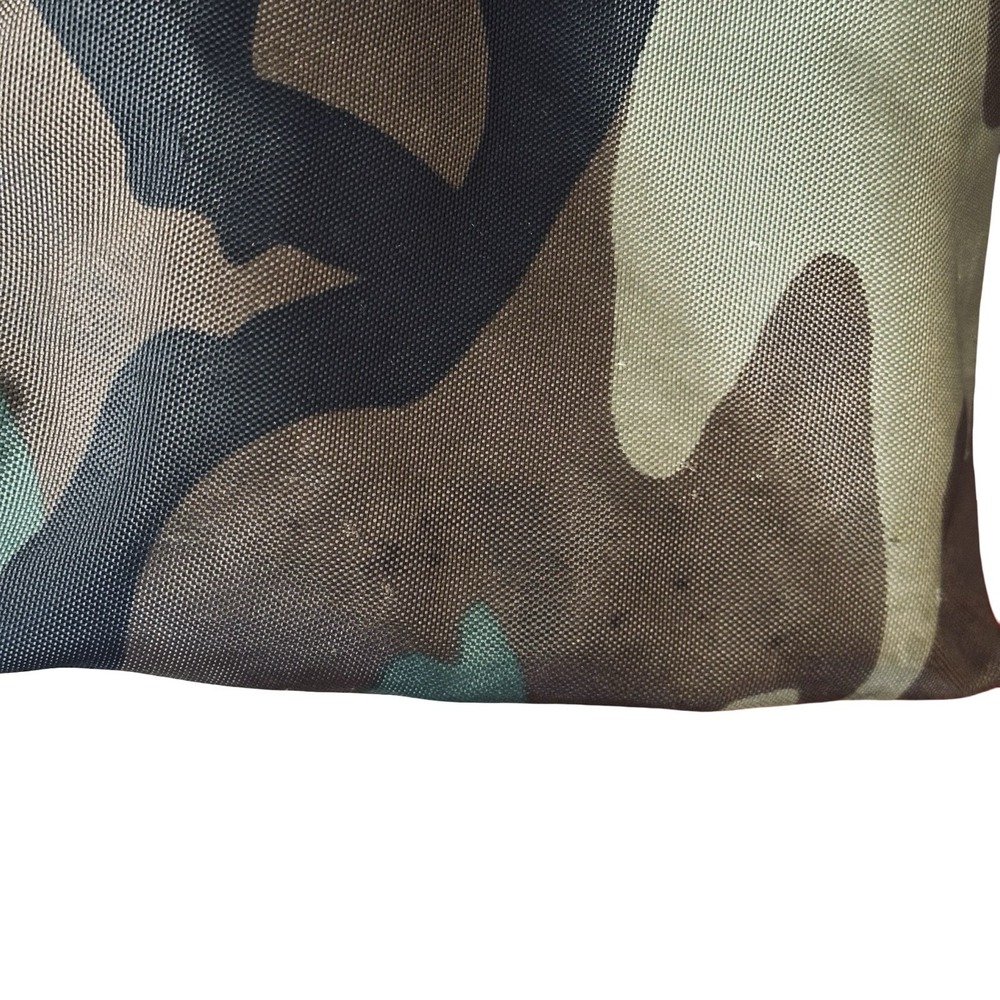 Vintage 90s Y2K Camo Purse Bag Camouflage Nylon Womens Large Green Clueless Edit - Picture 5 of 16